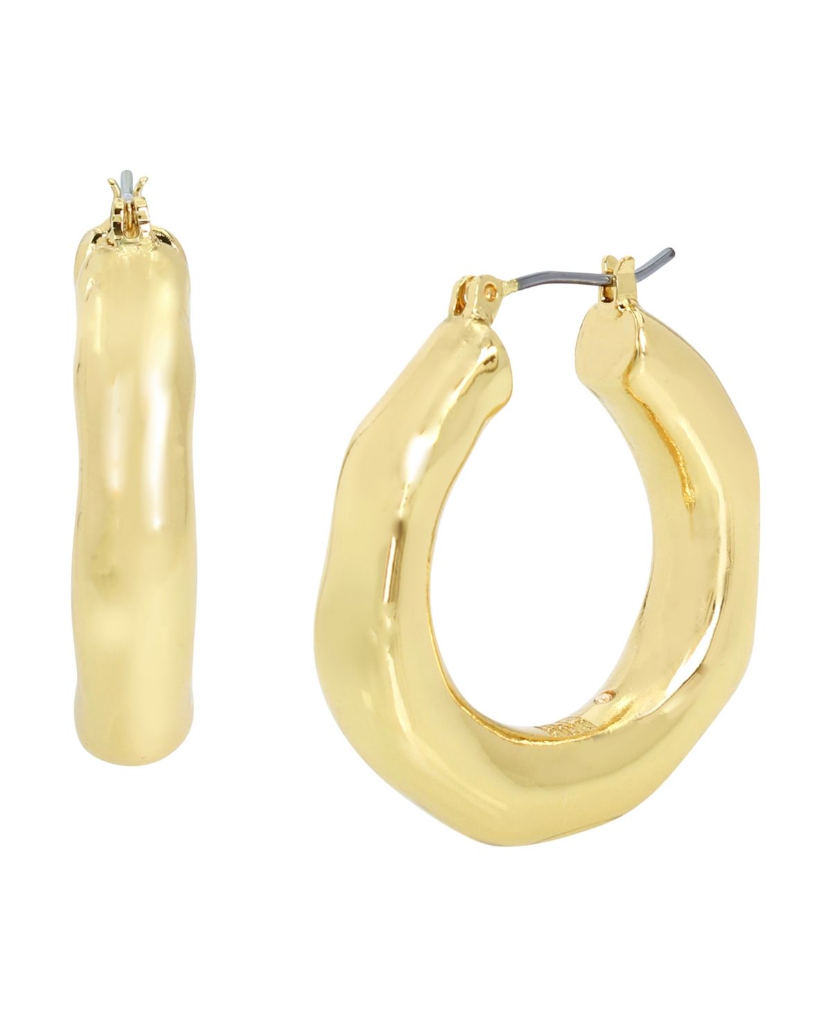 Shop Robert Lee Morris Soho Gold-tone Sculpted Hoop Earrings