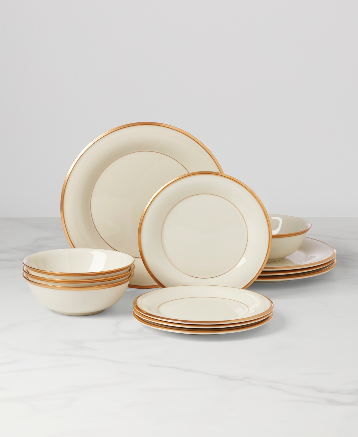 Lenox Eternal 12-piece Dinnerware Set, Service For 4 In White And Ivory