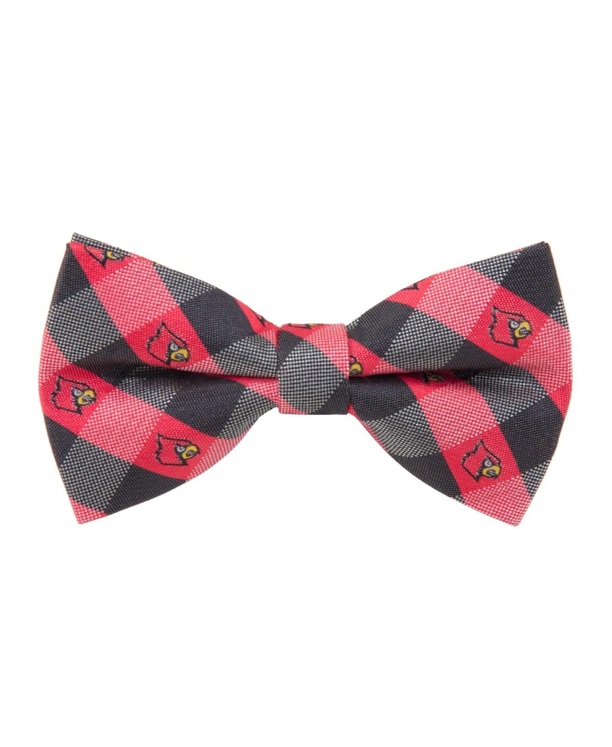 Men's Red Louisville Cardinals Check Bow Tie - Red