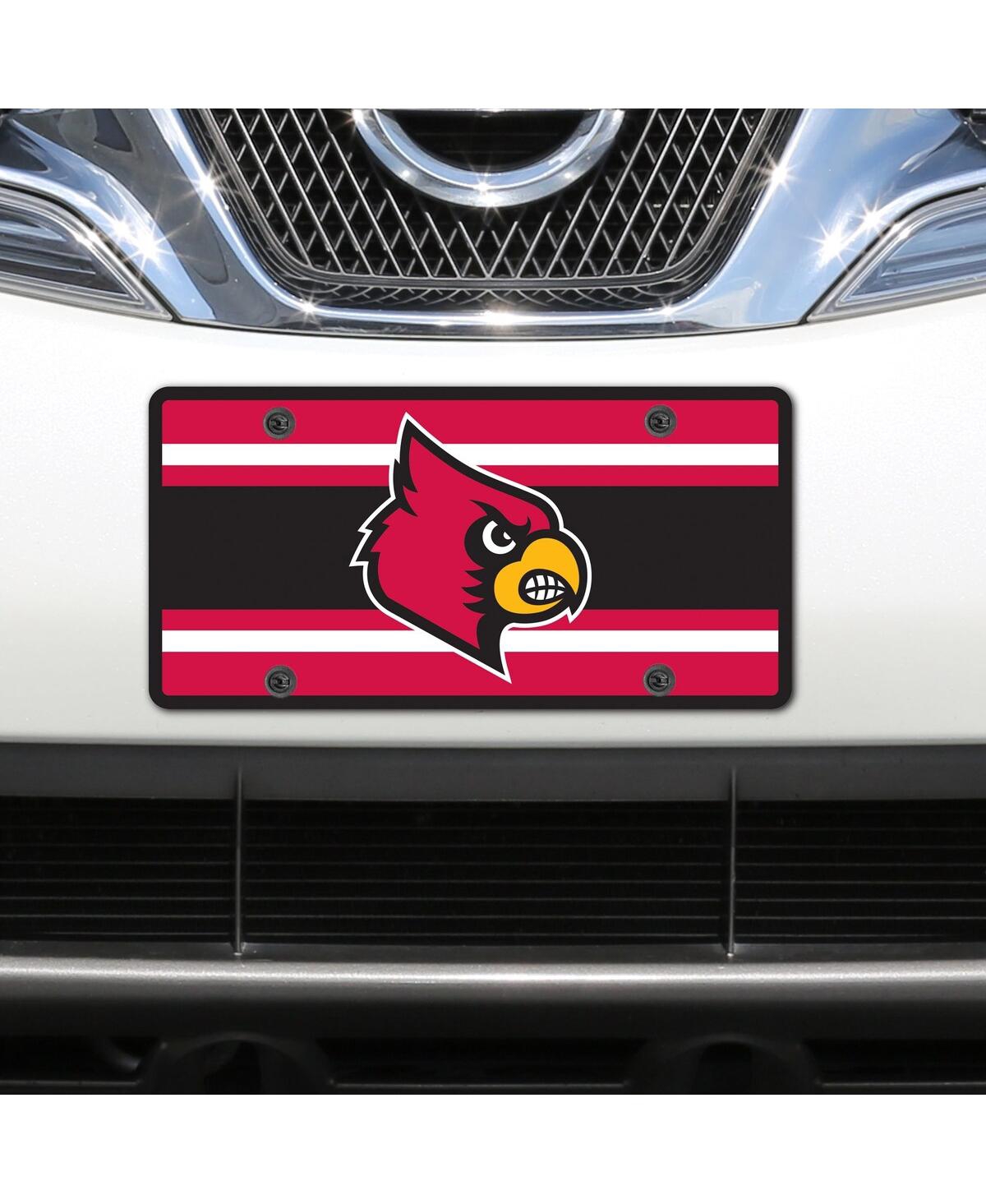 Louisville Cardinals Super Stripe Acrylic Laser-Cut License Plate - Multi