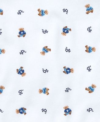 Baby Boys Reversible Bear Cotton Blanket
