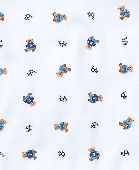 Детские Polo Ralph Lauren Baby Boys Reversible Bear Cotton Blanket