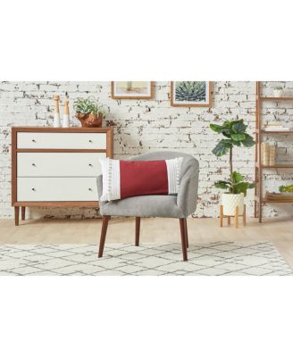 Stacia Garnet Woven Lumbar Accent Pillow, 12" x 24"