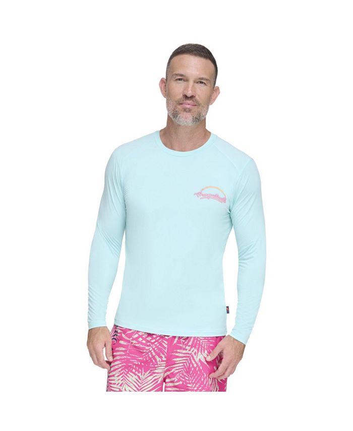 Margaritaville MEN'S ISLAND RESERVE OFF SHORE LONG SLEEVE RASH GUARD ...
