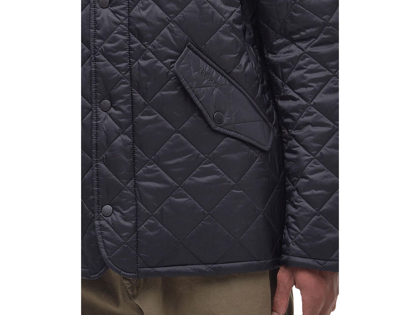 Мужская куртка Barbour Flyweight Chelsea, цвет: Чёрный — фото 4