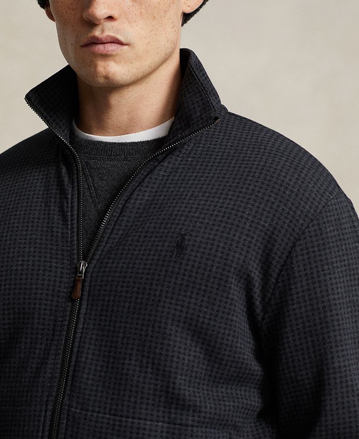 Polo Ralph Lauren Men's Houndstooth Luxury Jersey Track Jacket Macy's