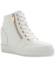 White tennis shop shoes with heels