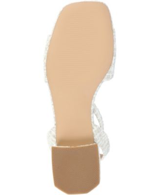 Women's Adleey Ankle Strap Tweed Block Heel Sandals