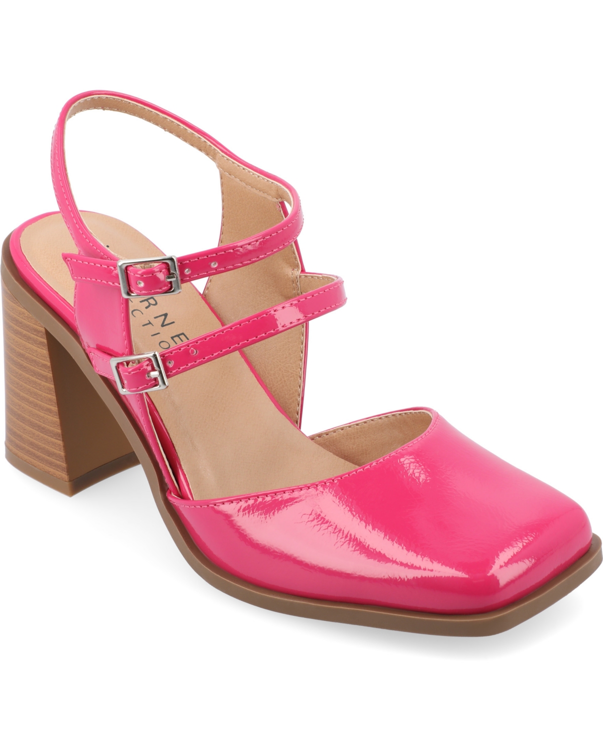 Shop Journee Collection Women's Caisey Tru Comfort Block Heel Pumps In Patent,pink