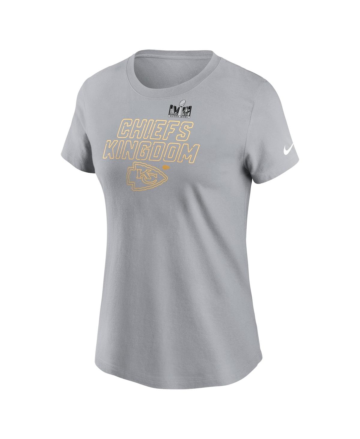 Shop Nike Women's  Gray Kansas City Chiefs Super Bowl Lviii Local Essential T-shirt