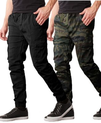 Men's Slim Fit Stretch Cargo Jogger Pants, Pack of 2