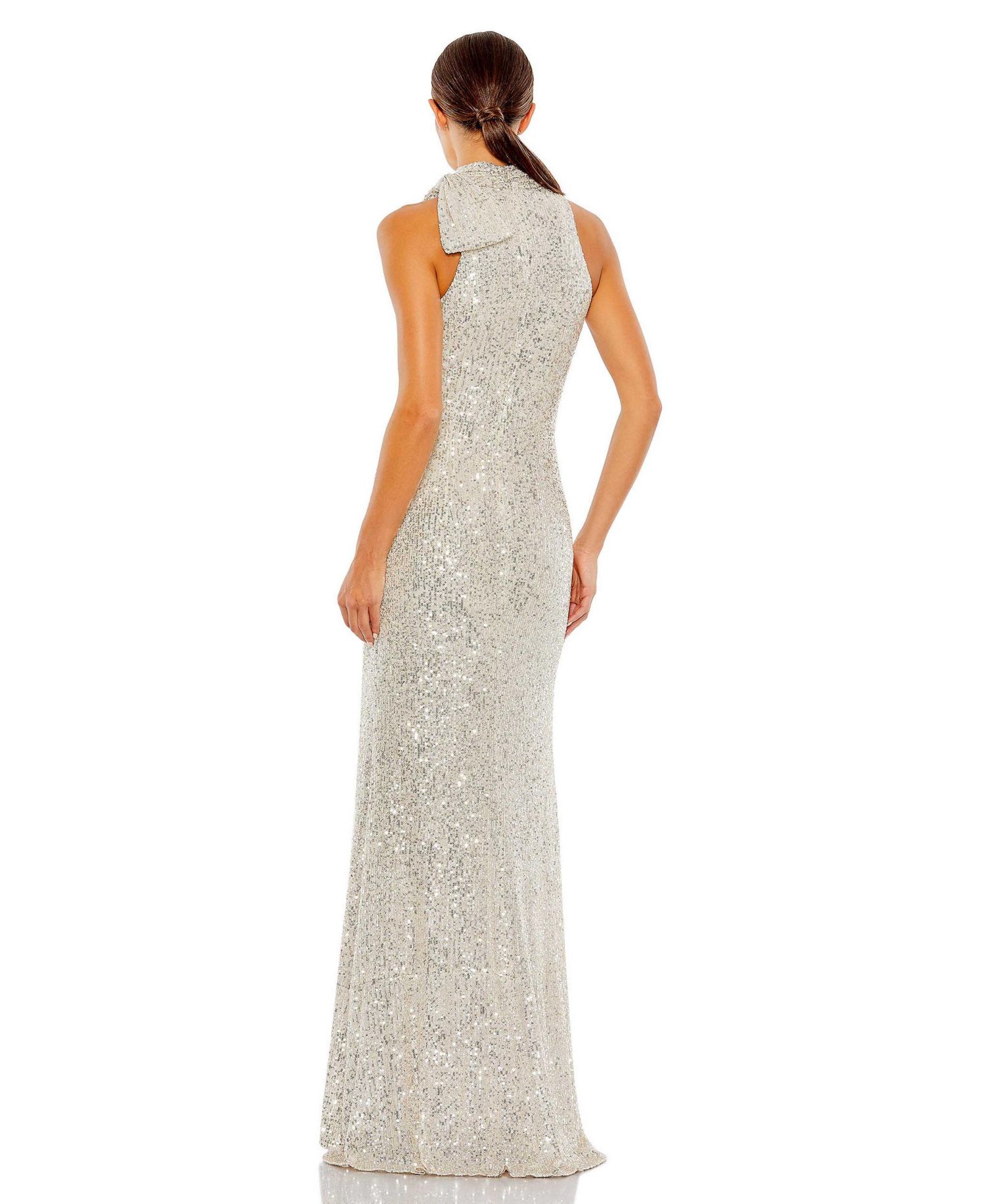 Women's Ieena Sequined Soft Tie Halter Neck Column