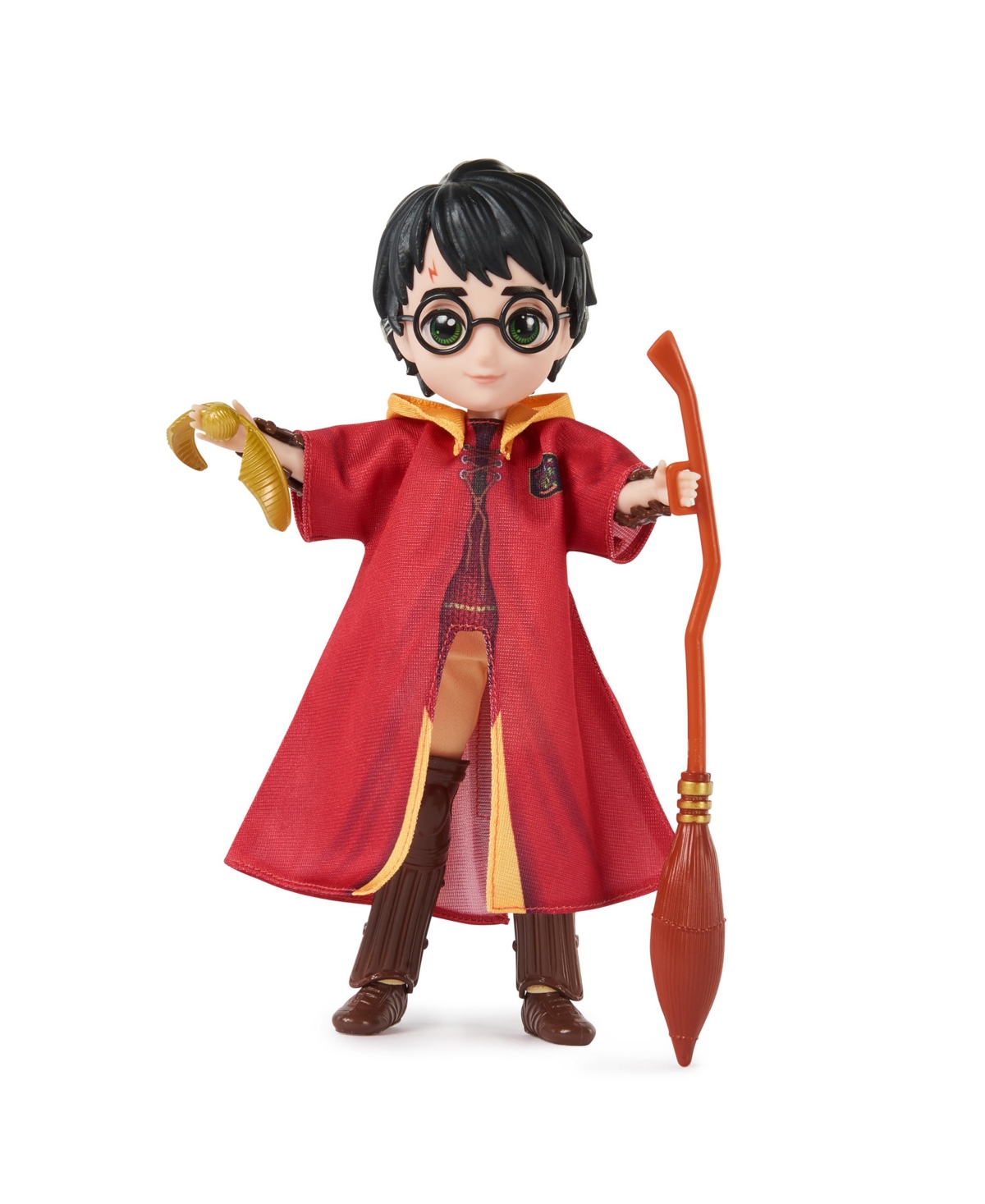 Wizarding World Harry Potter, 8" Harry Potter Quidditch Doll Gift Set With Robe And 9 Doll Accessories, 11 Pieces In Multi-color