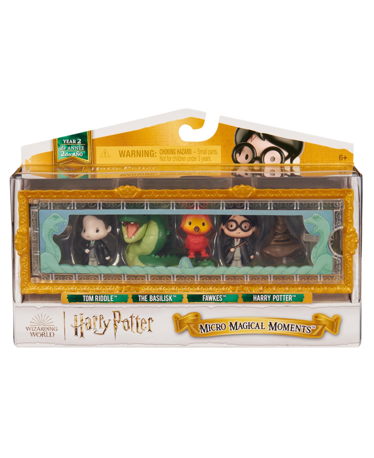 Shop Wizarding World Harry Potter, Micro Magical Moments Chamber Of Secrets Scene Gift Set With 5 Mini Figures Display Ca In Multi-color