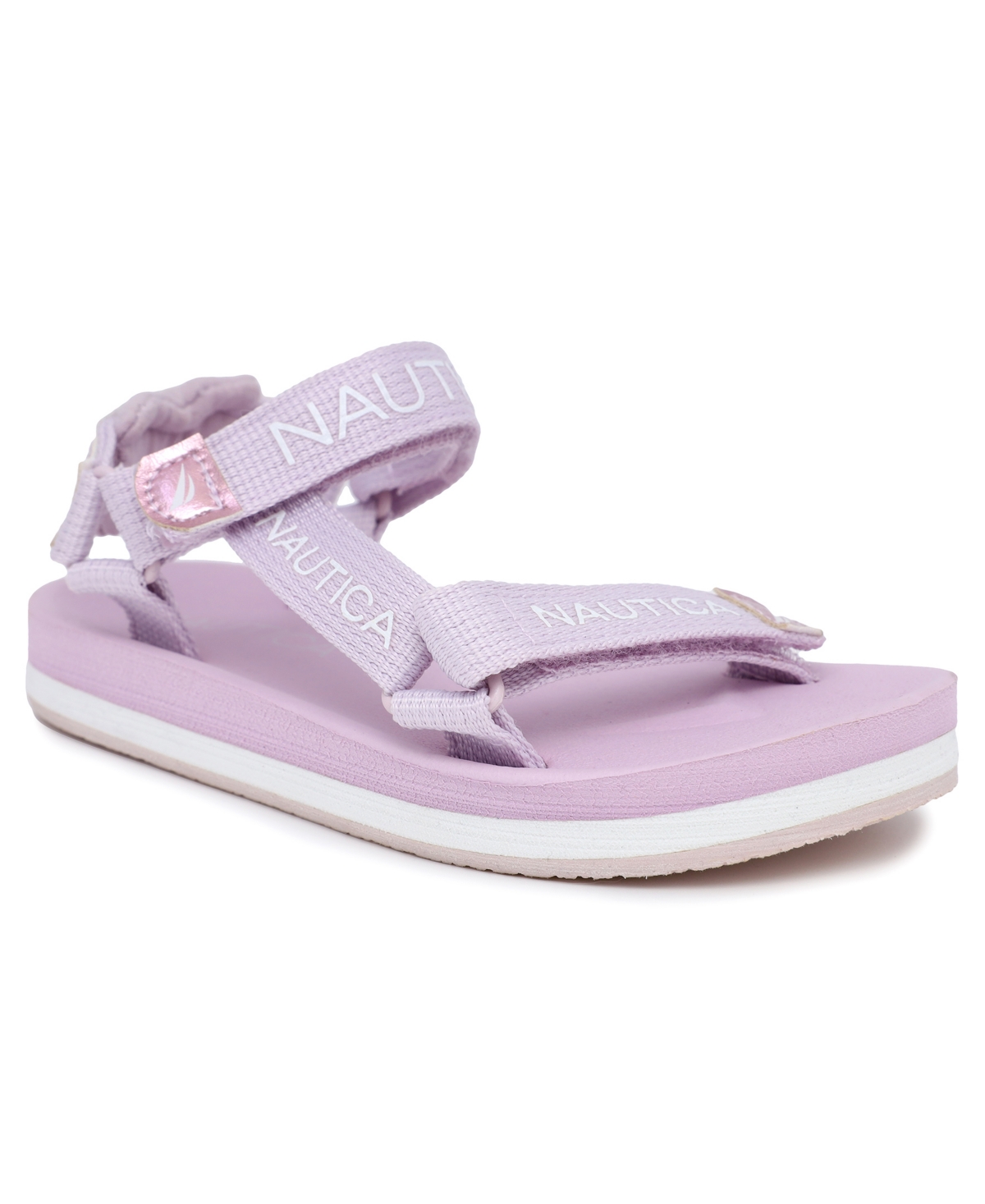 Shop Nautica Little And Toddler Girls Avelino Casual Sandals In Metallic Pink