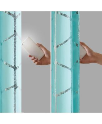 Raina Metallic Print Blackout Curtain, 50" x 84"