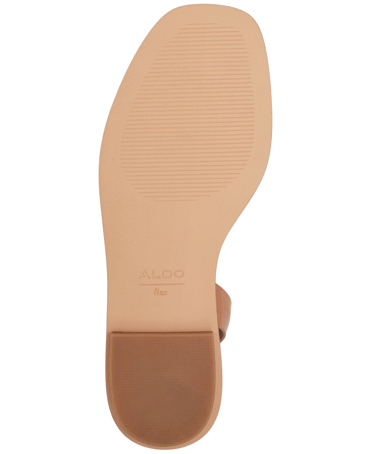 Shop Aldo Women's Agreinwan Slingback Buckle Flat Sandals In Dark Beige Patent