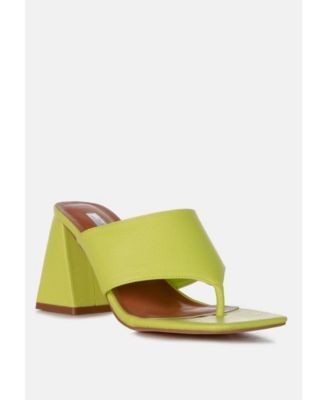 Muse Me Triangular Block Heel Thong Sandals