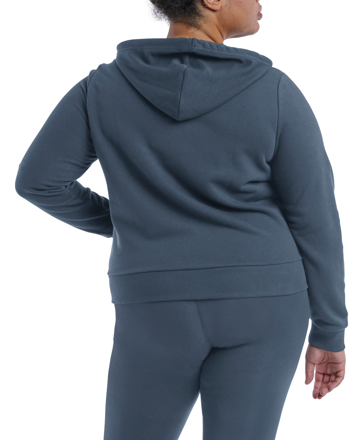 Reebok Plus Size French Terry Zip-Front Hoodie
