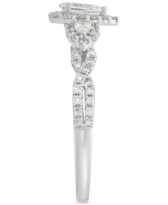 Diamond Pear Three Stone Engagement Ring (1 ct. t.w.) in 14k White Gold