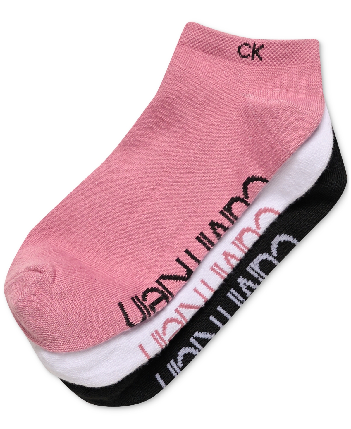 Women's 3-Pk. Supersoft No Show Logo Socks - Pink Assorted