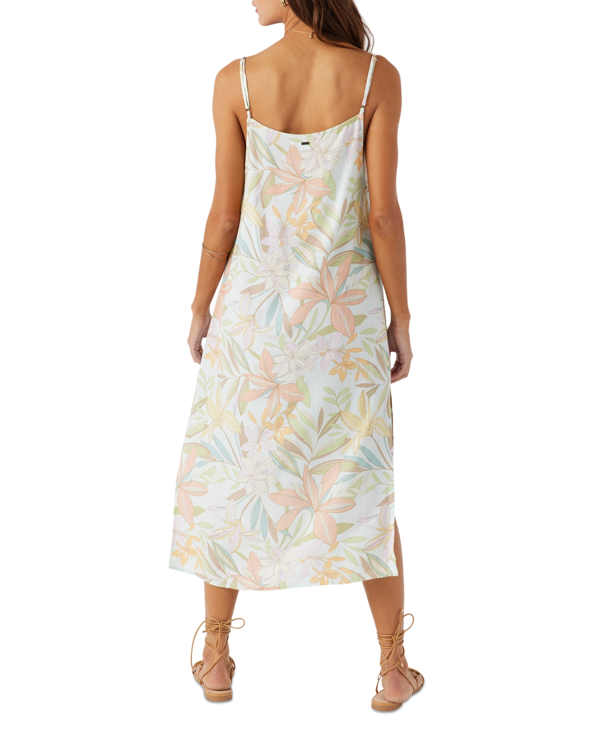 Shop O'neill Juniors' Flynn Sleeveless Printed Midi Dress In Skylight