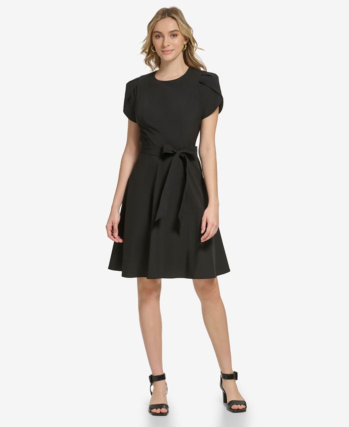Calvin klein short sleeve a line dress outlet