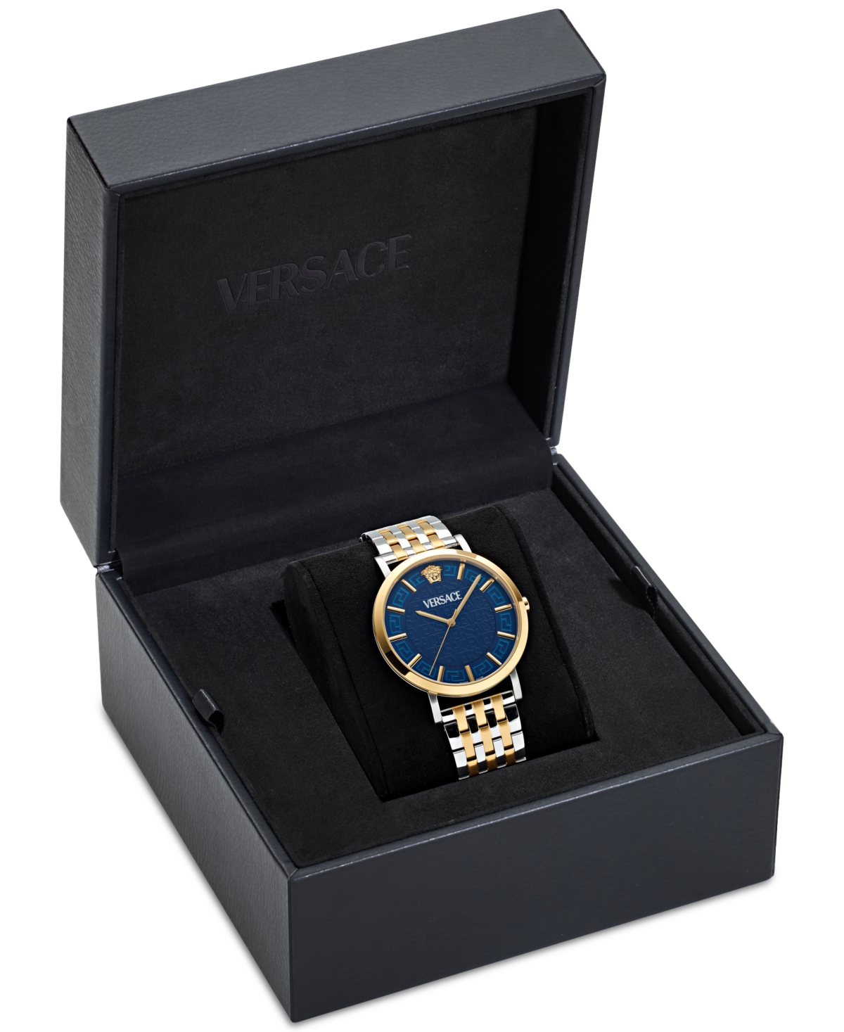 Shop Versace Unisex Swiss Two-tone Stainless Steel Bracelet Watch 40mm In Two Tone
