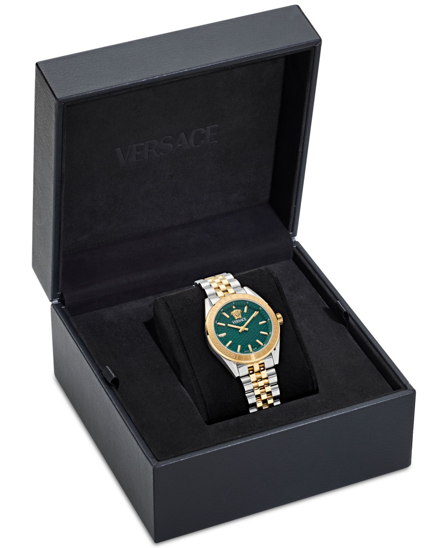 Женские часы Versace Swiss Two-Tone Stainless Steel Bracelet Watch 36mm — фото 4