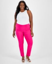 On 34th Plus Solid Double-Weave Ankle Pants, Created for Macy's