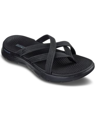 Skechers Women s GO WALK FLEX Flip Flop Slide Sandals from Finish Line Macy s