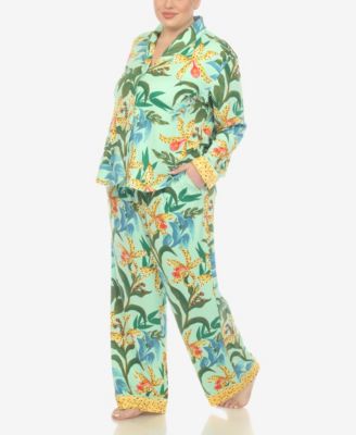 Plus Size 2 Pc. Wildflower Print Pajama Set