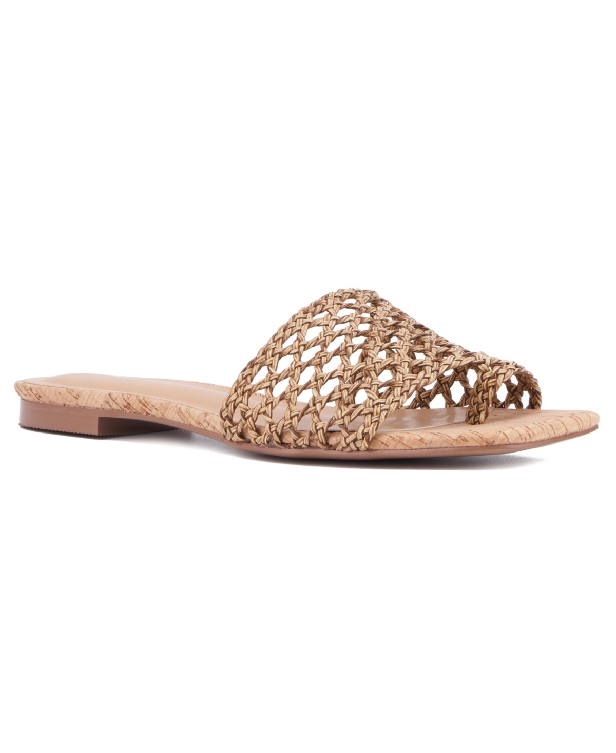 Women's Bronze Flat Sandal - Natural