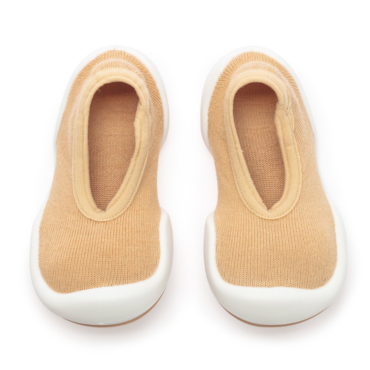 Детские Komuello Infant Girl Boy Breathable Washable Non-Slip Sock Shoes Flat - Latte — фото 1