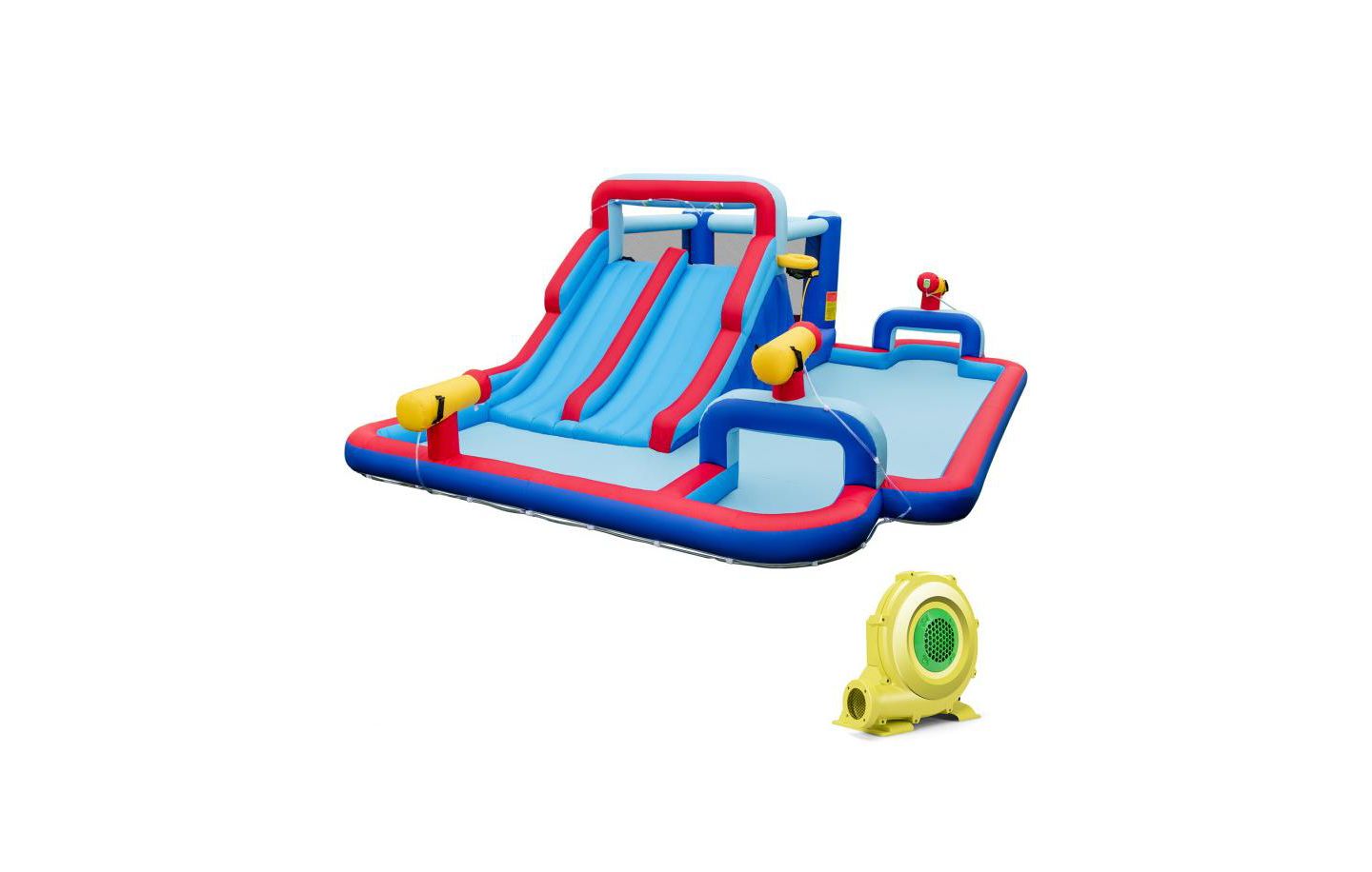 Детские игрушки INOLAIT Inflatable Bounce House with 2 Water Slides and 3 Water Cannons with 950W Blower — фото 1