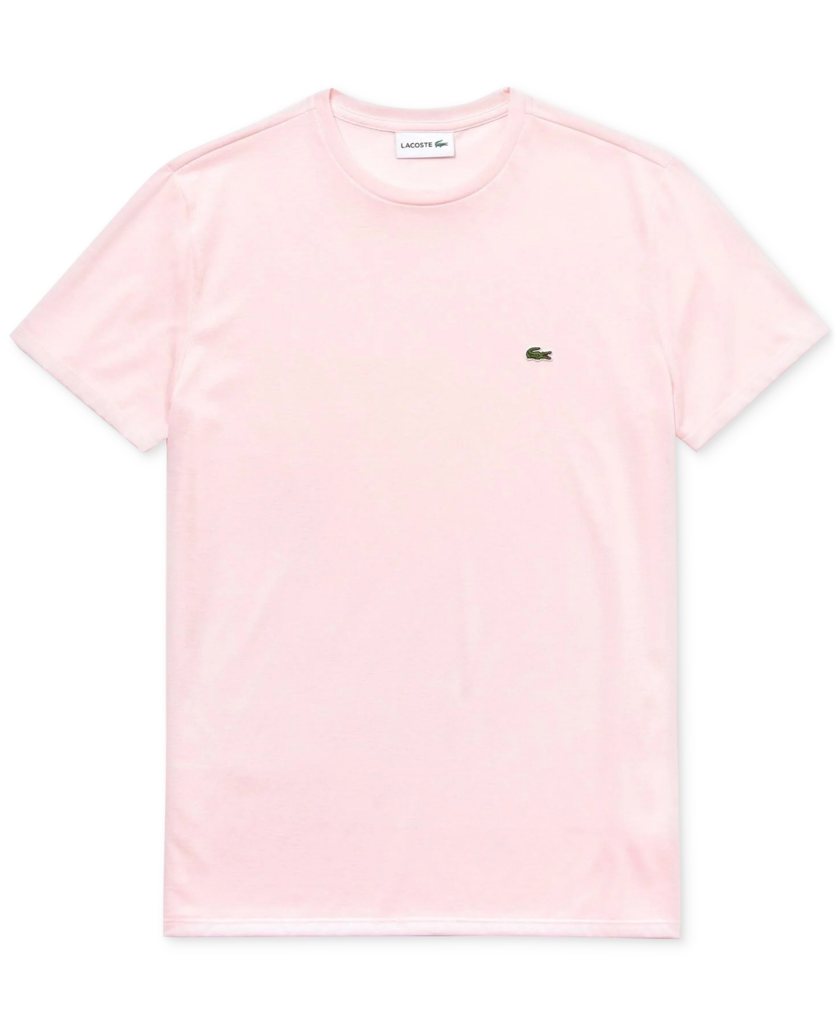 Shop Lacoste Men's Classic Crew Neck Soft Pima Cotton T-shirt In Light Pink