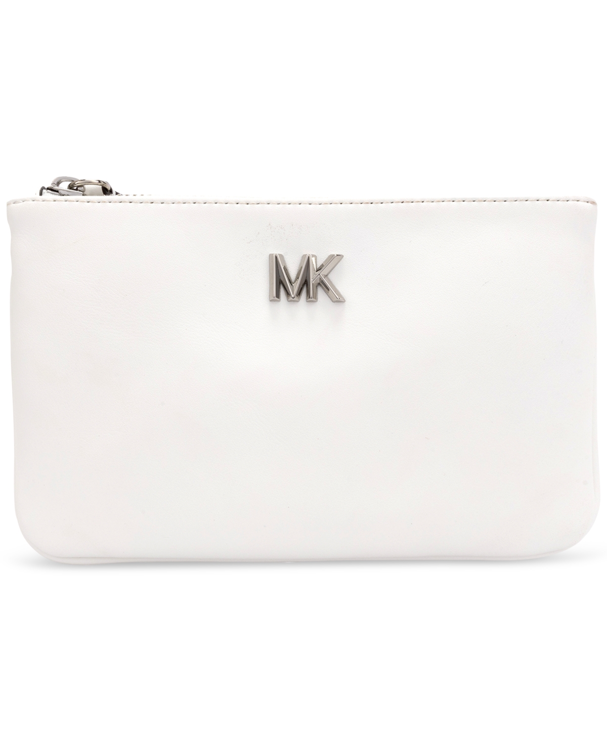 Shop Michael Kors Michael  Women's Reversible Leather Belt Bag In Optic White
