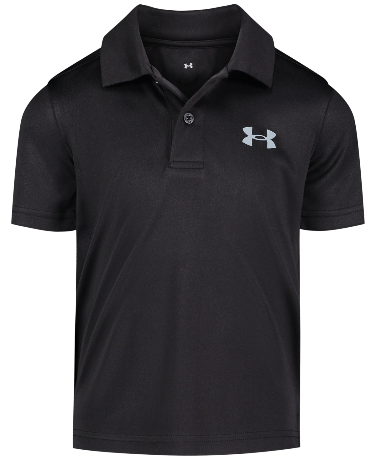Shop Under Armour Little Boys Matchplay Solid Polo Shirt In Black