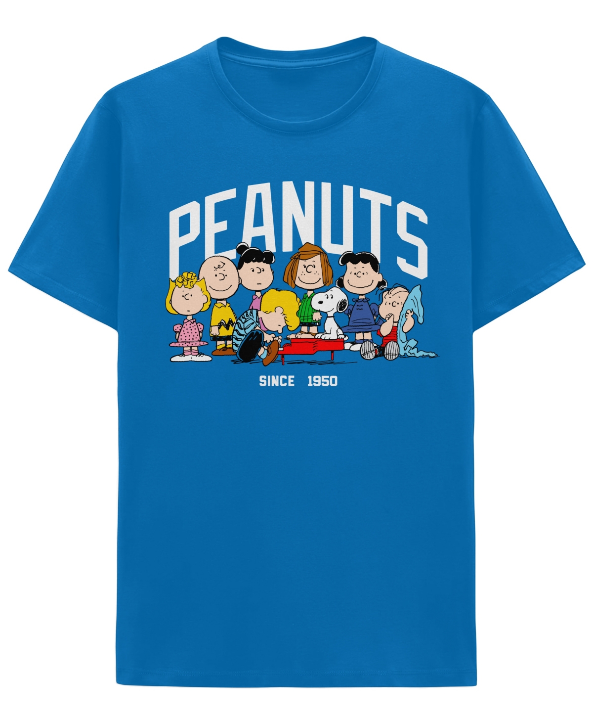Shop Hybrid Men's Peanuts Short Sleeve T-shirt In Royal Blue