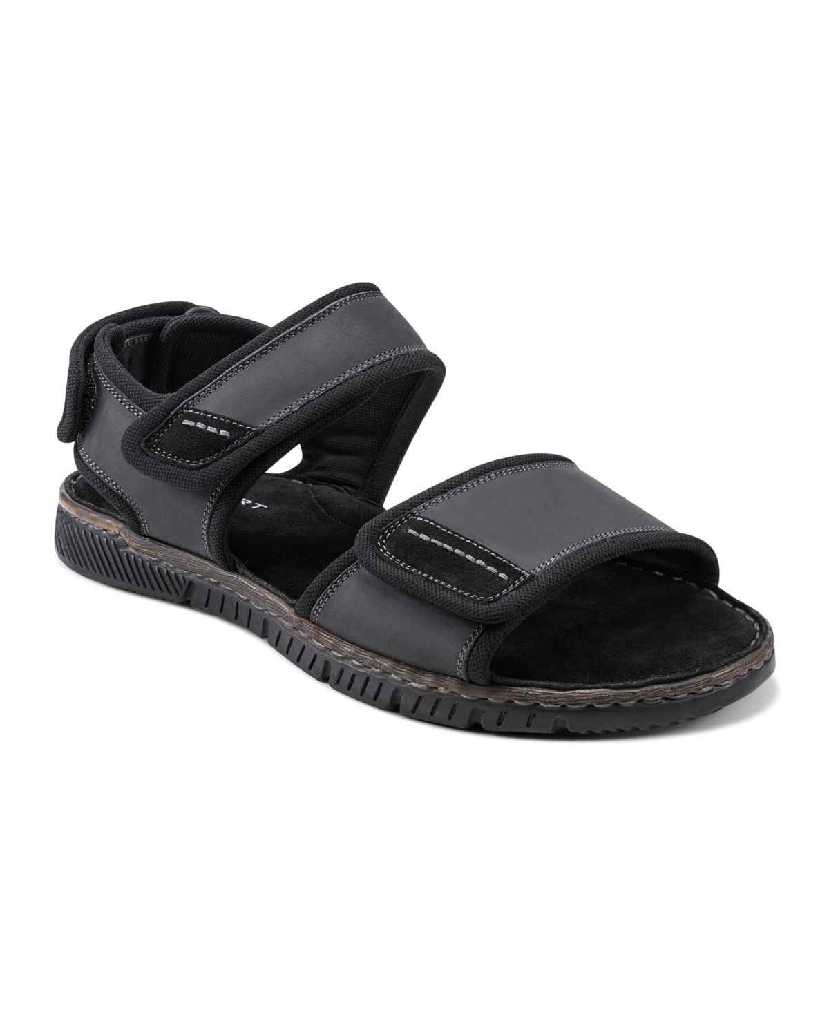 Shop Rockport Men's Jasper Quarter Strap Sandals In Black
