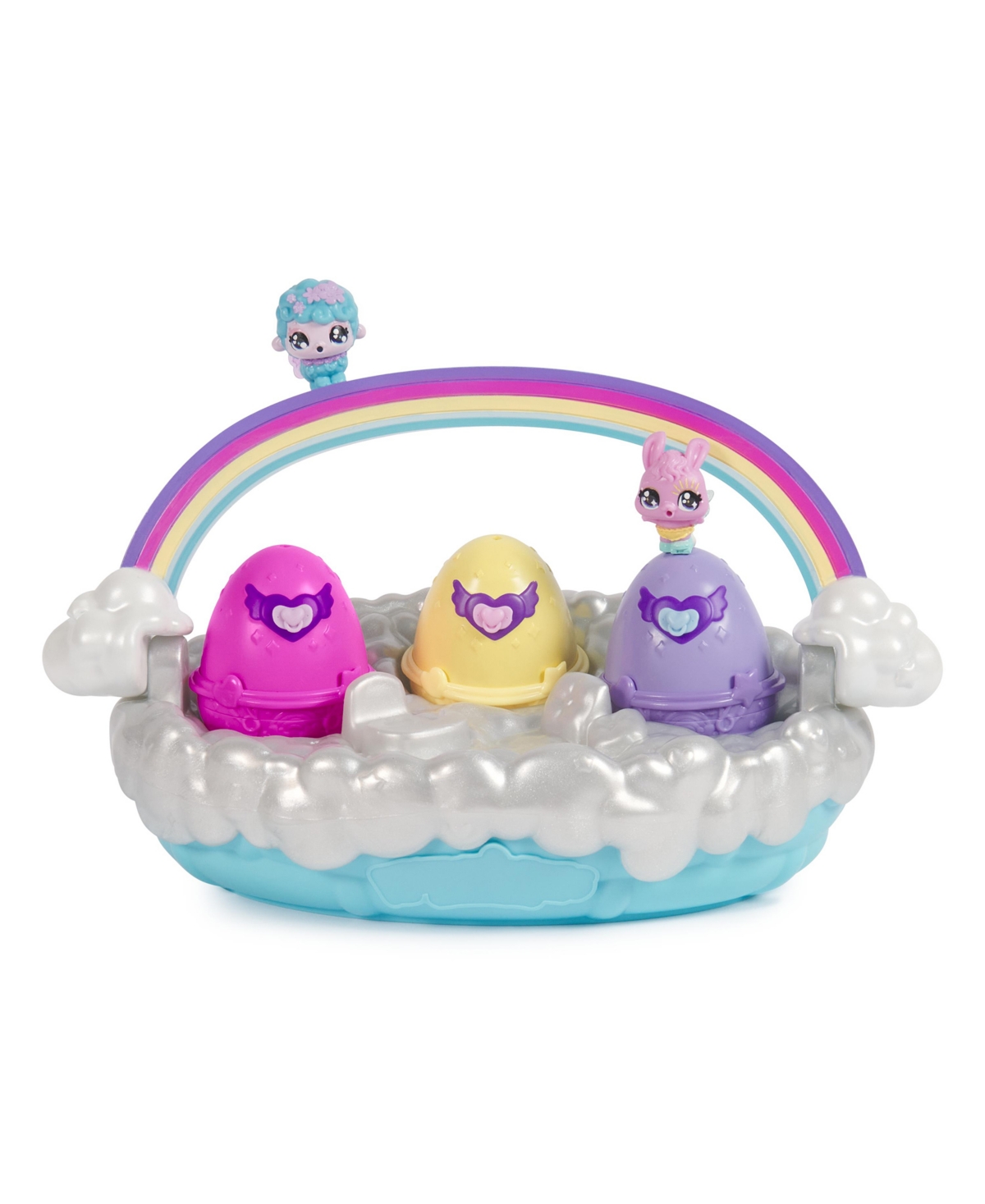Hatchimals Alive, Spring Basket with 6 Mini Figures, 3 Self-Hatching Eggs, Fun Gift and Easter Toy - Multi-color