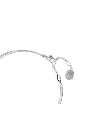 Hyperbola Bangle, Heart, Blue, Rhodium Plated