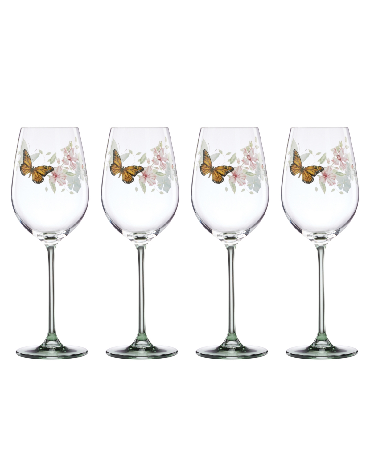 LENOX BUTTERFLY MEADOW WINE GLASSES, SET OF 4 
