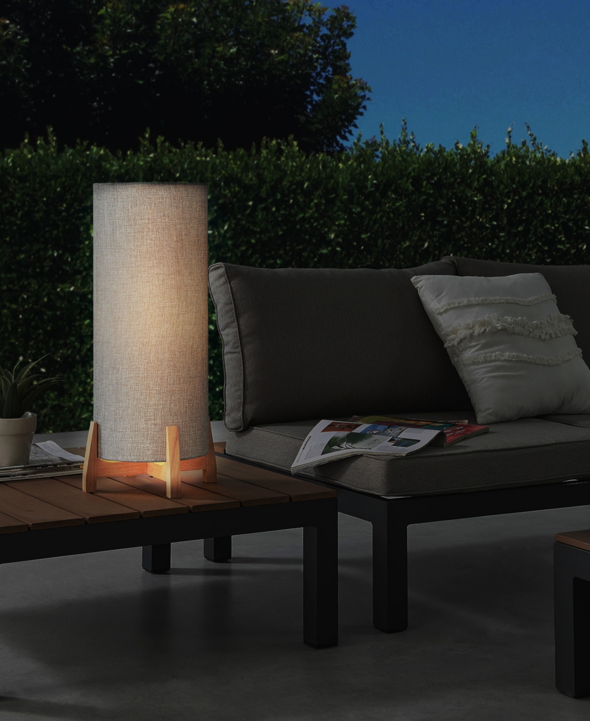 Shop Lite Source Outdoor Cordless Canyon Table Lamp In Natural
