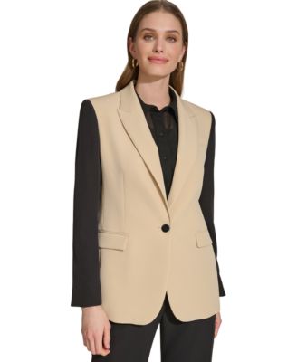 DKNY - Women's Colorblocked One-Button Blazer