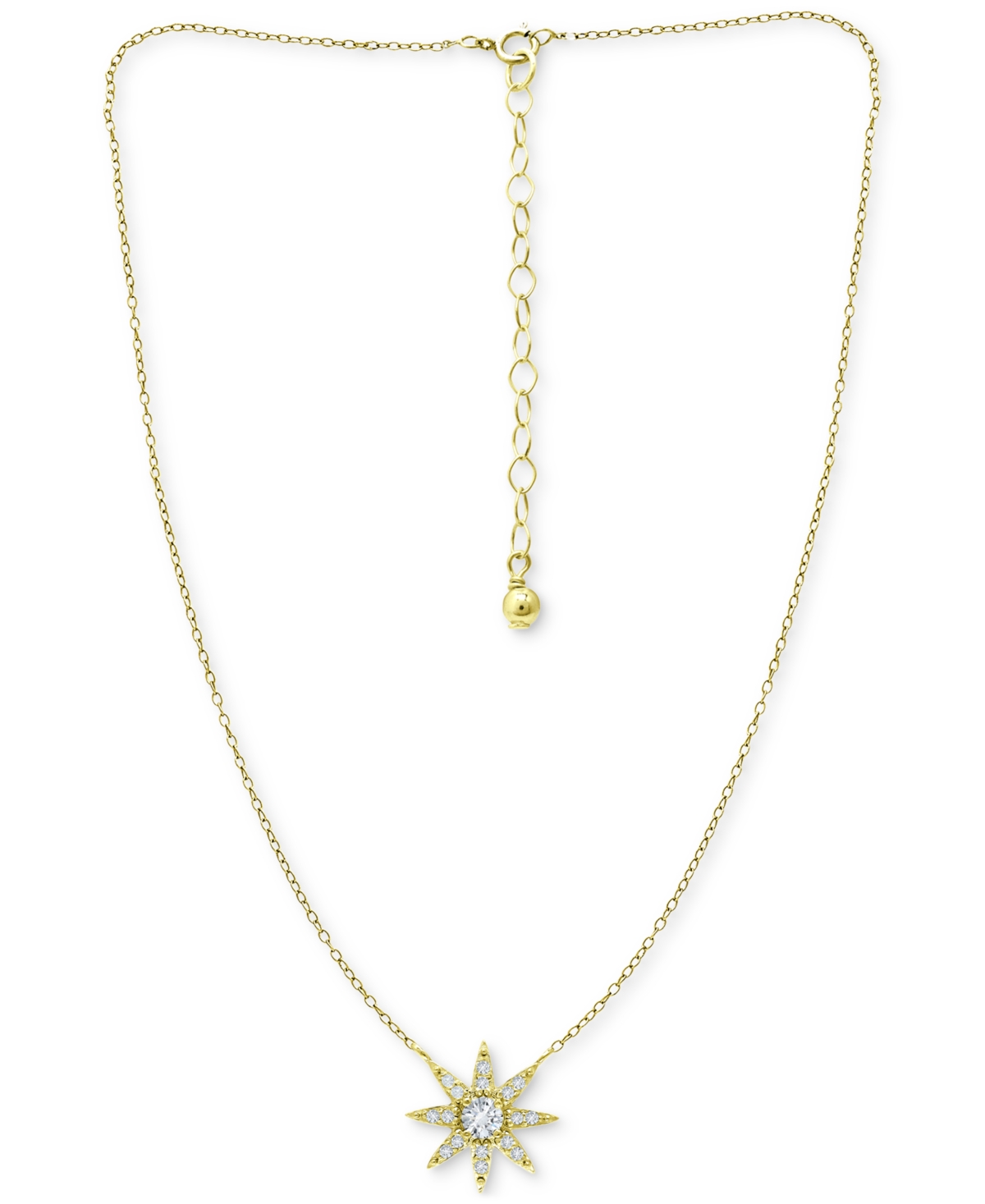 Giani Bernini Cubic Zirconia Starburst Pendant Necklace, 16