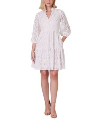 Jessica Howard Women's Lace Balloon-Sleeve Dress - Macy's