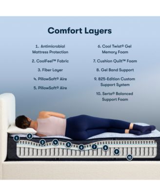 Perfect Sleeper Blue Lagoon Night 13" Plush Mattress Set, Queen Split