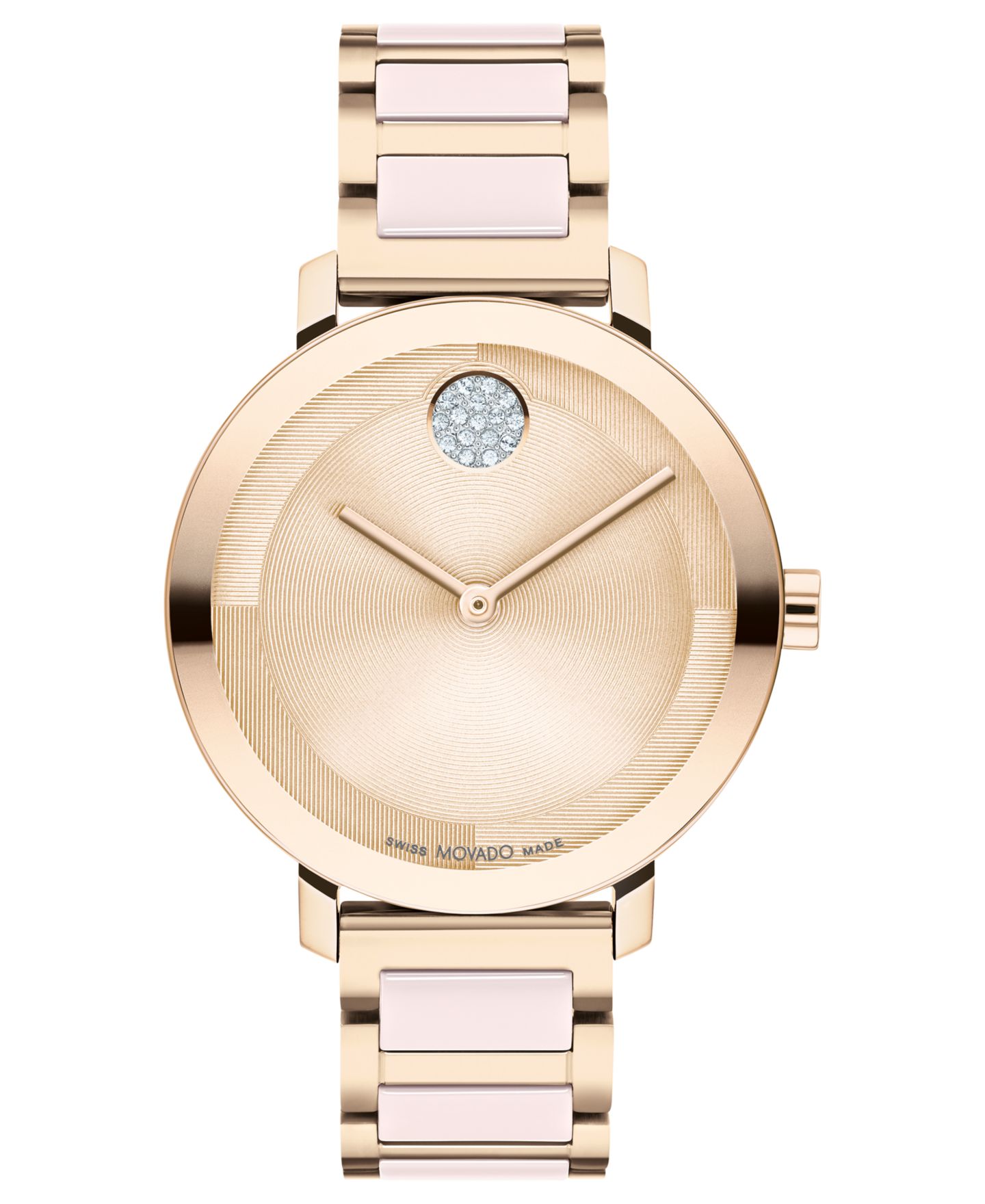 Женские часы Movado Swiss Bold Evolution 2.0 Blush Ceramic & Carnation Ion Plated Steel Bracelet Watch 34mm — фото 1