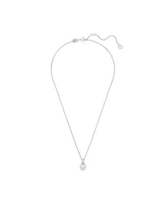 Swarovski Rhodium Plated Square Cut Color Birthstone Pendant Necklace ...